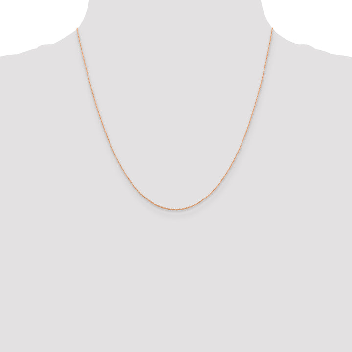 14k Rose Gold .5mm Baby Rope Chain