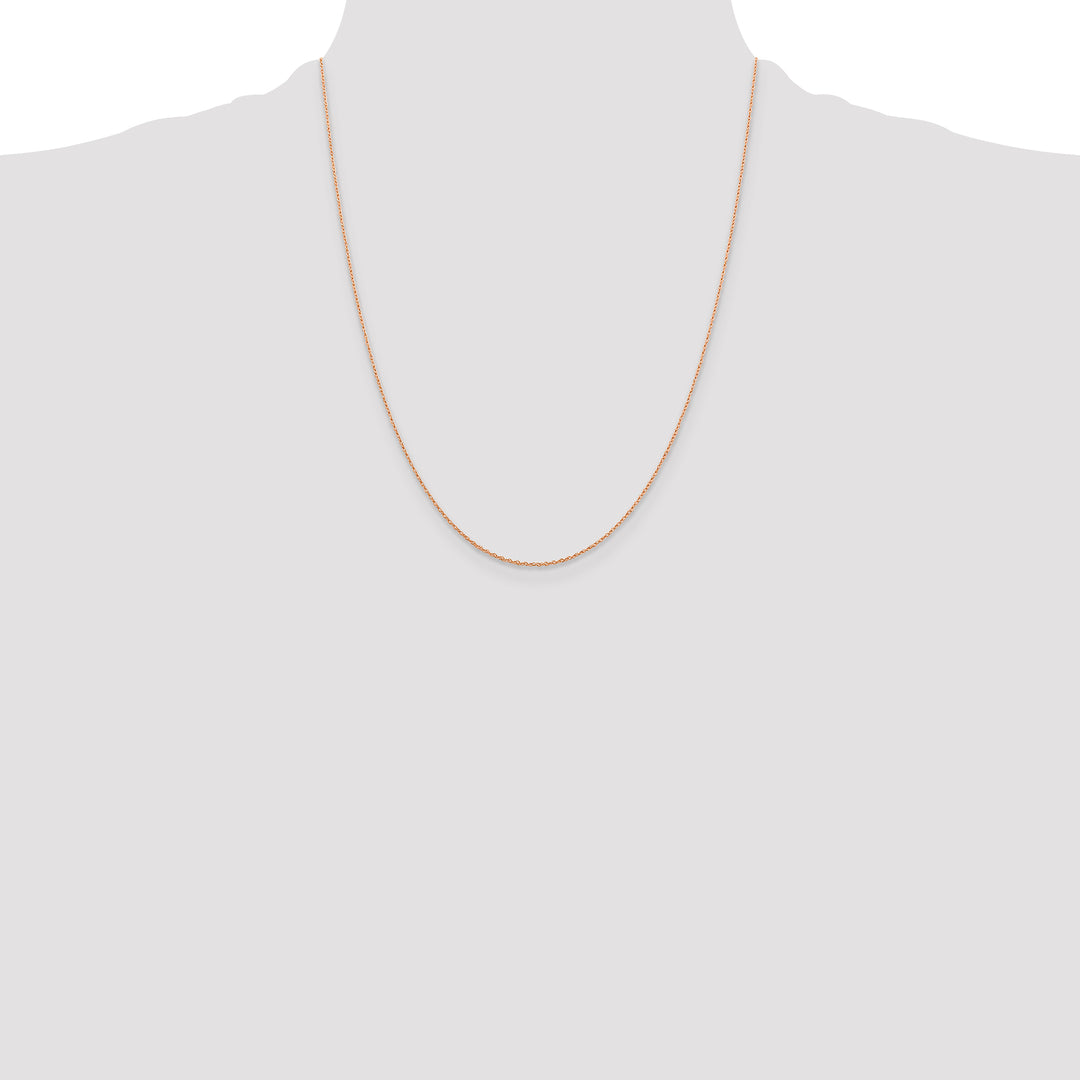 14k Rose Gold .5mm Baby Rope Chain