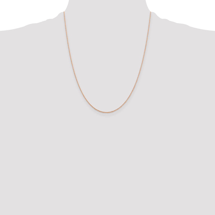 14k Rose Gold .5mm Baby Rope Chain