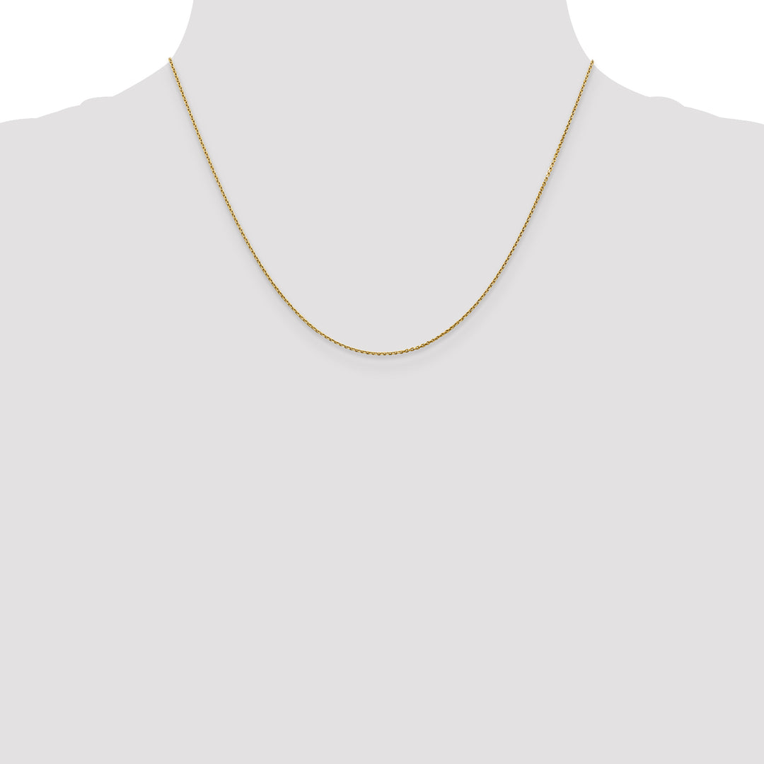 14k .9mm D/C Round Open Link Cable Chain