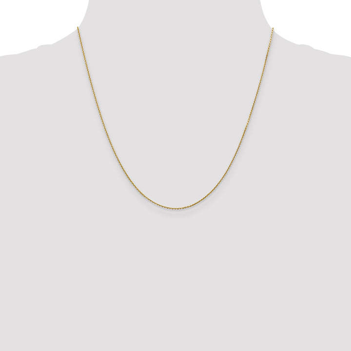 14k .9mm D/C Round Open Link Cable Chain