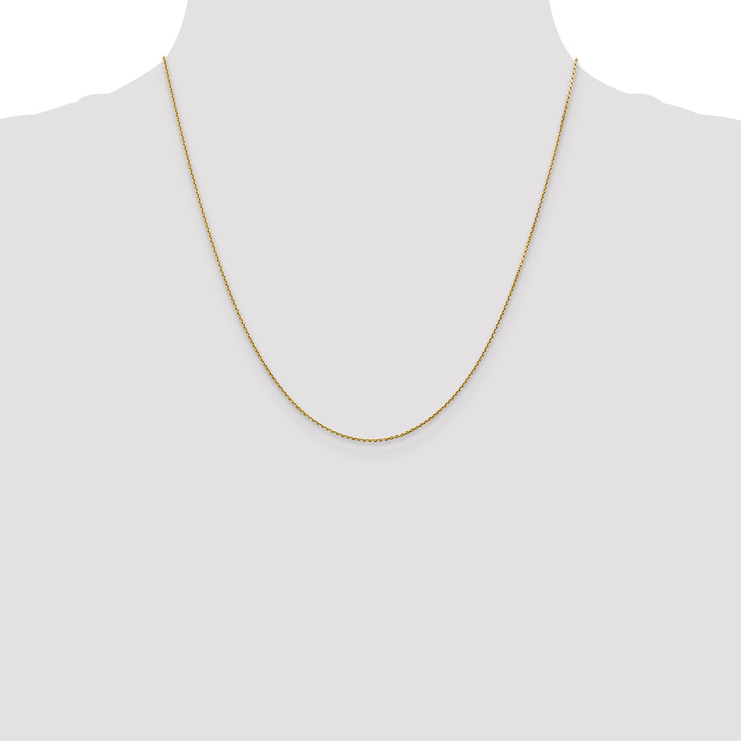 14k .9mm D/C Round Open Link Cable Chain