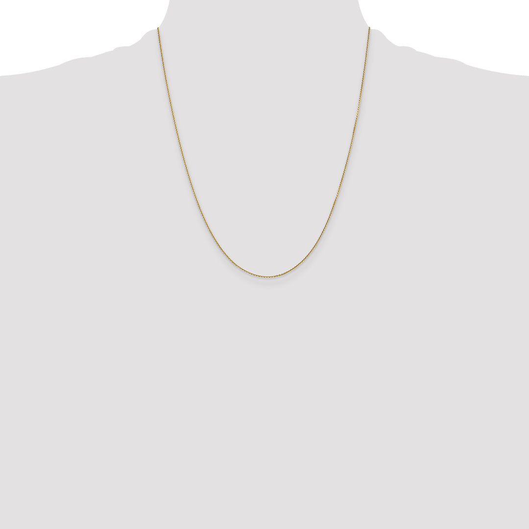 14k .9mm D/C Round Open Link Cable Chain