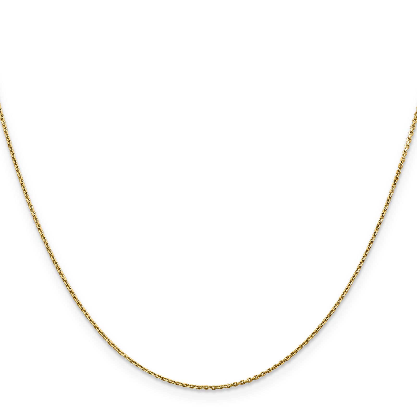 14k .9mm D/C Round Open Link Cable Chain