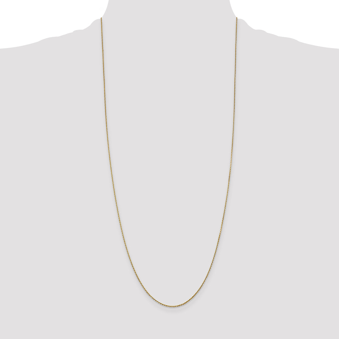 14k .9mm D/C Round Open Link Cable Chain