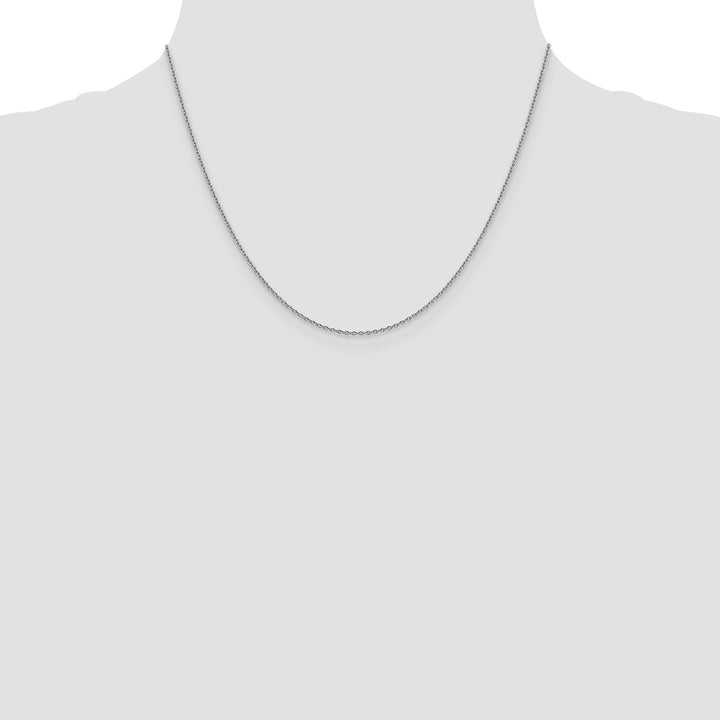 14k White Gold 1.4mm Forzantine Cable Chain