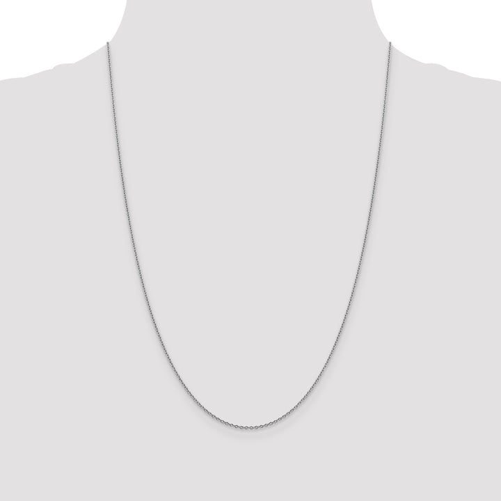 14k White Gold 1.4mm Forzantine Cable Chain