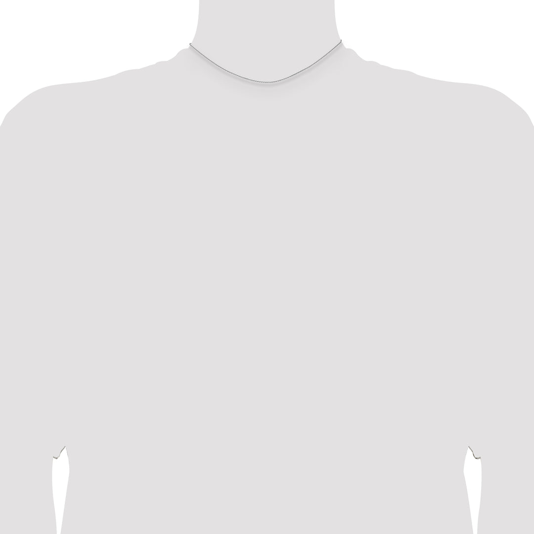 14k White Gold 1.2mm D/C Cable Chain