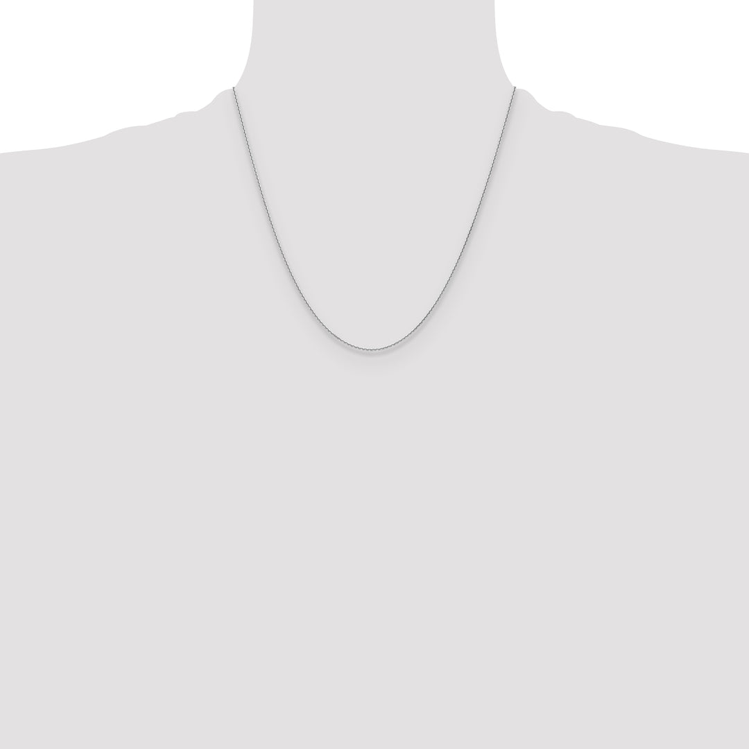 14k White Gold 1.2mm D/C Cable Chain