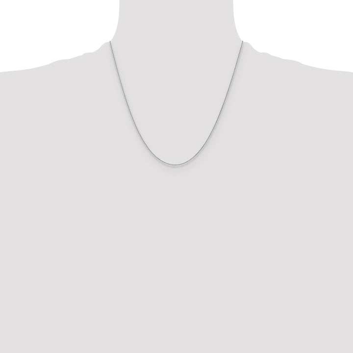 14k White Gold 1.2mm D/C Cable Chain