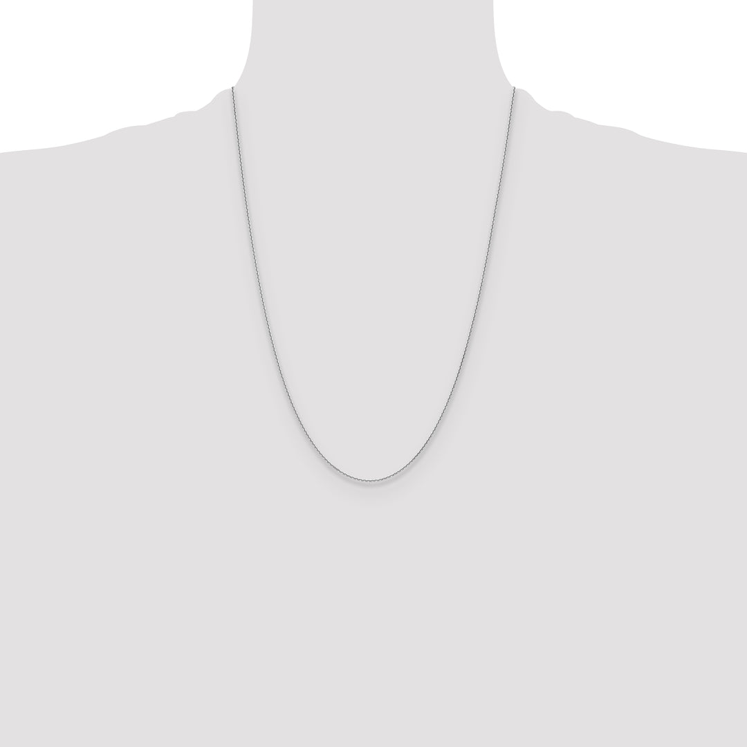 14k White Gold 1.2mm D/C Cable Chain