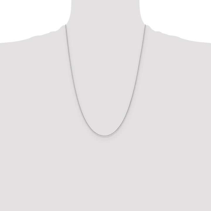 14k White Gold 1.2mm D/C Cable Chain