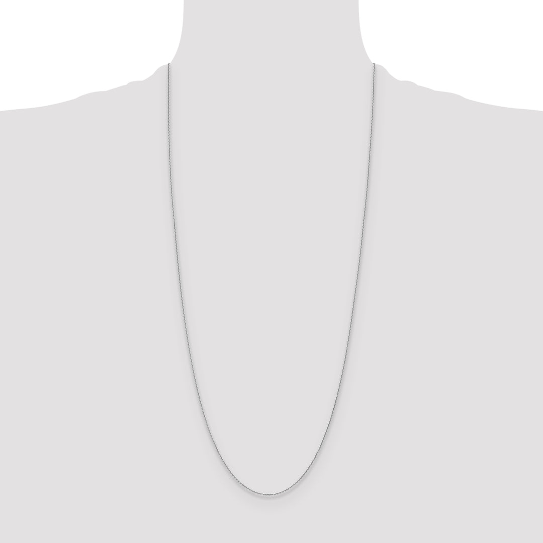 14k White Gold 1.2mm D/C Cable Chain
