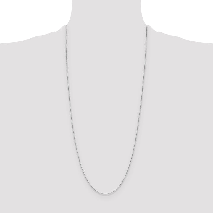 14k White Gold 1.2mm D/C Cable Chain