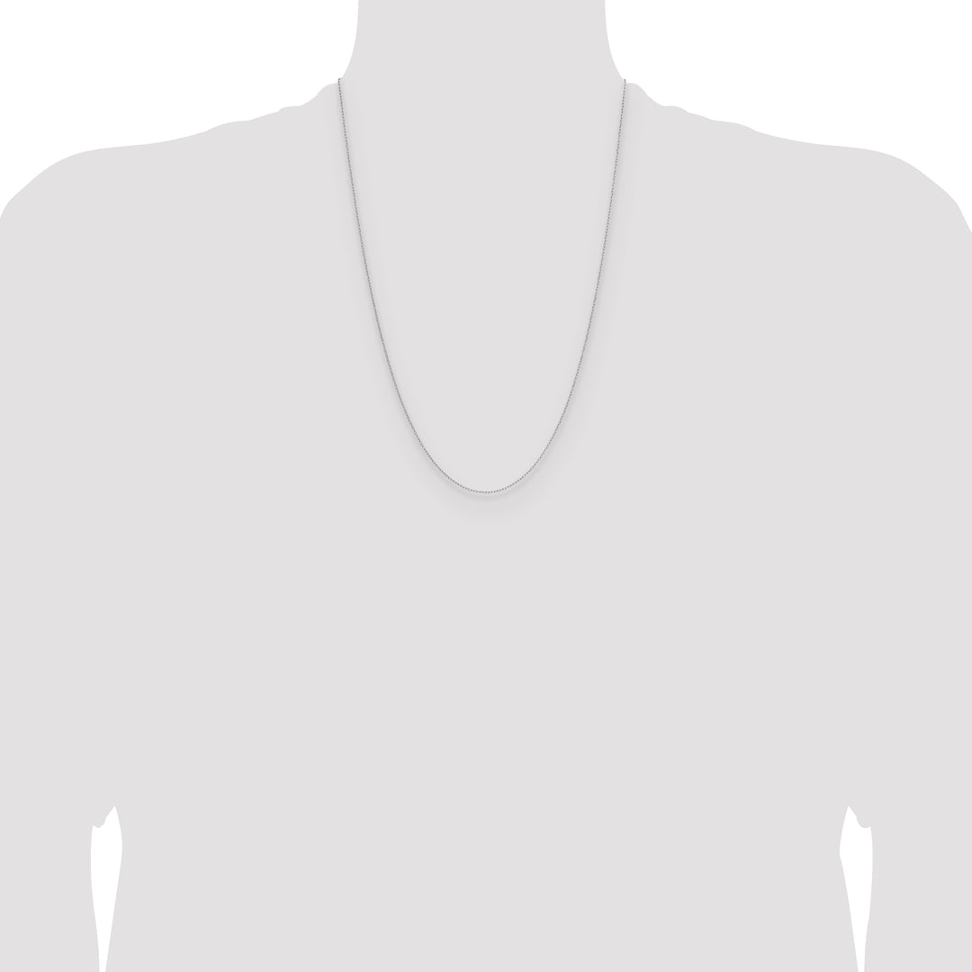 14k White Gold .8mm Forzantine Cable Chain