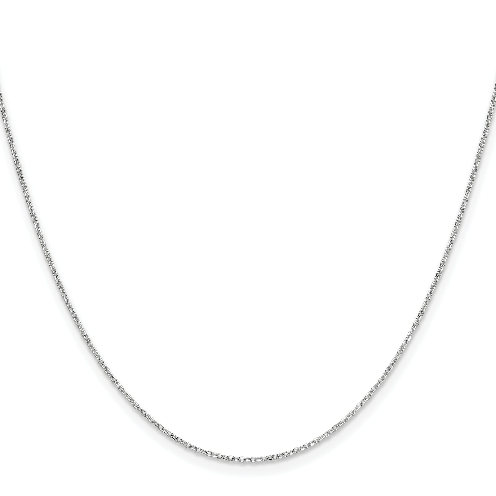14k White Gold 1.0mm D/C Forzantine Cable Chain