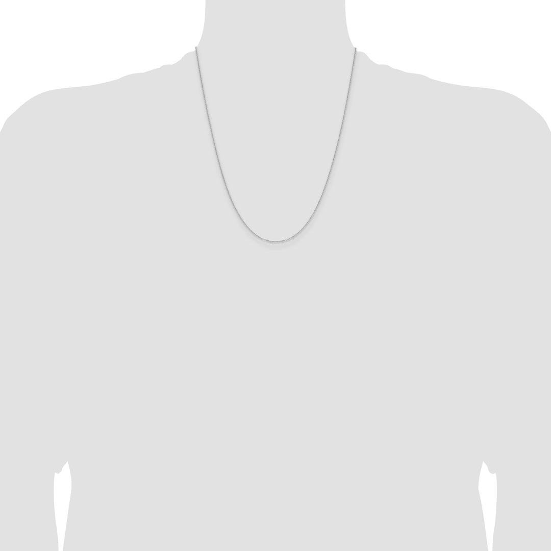14k White Gold 1.0mm D/C Forzantine Cable Chain