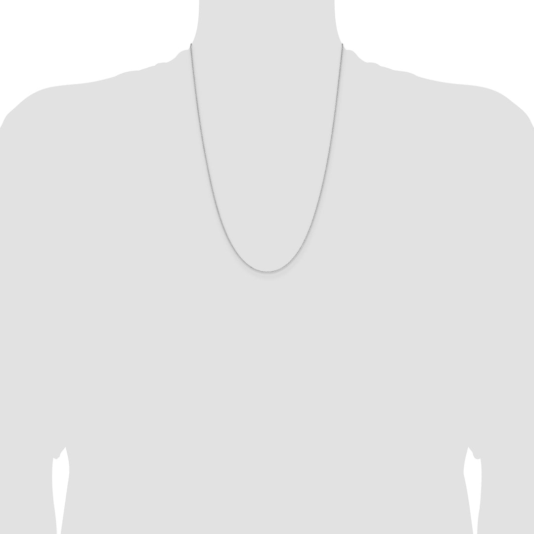 14k White Gold 1.0mm D/C Forzantine Cable Chain