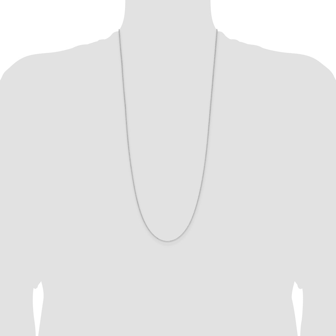 14k White Gold 1.0mm D/C Forzantine Cable Chain