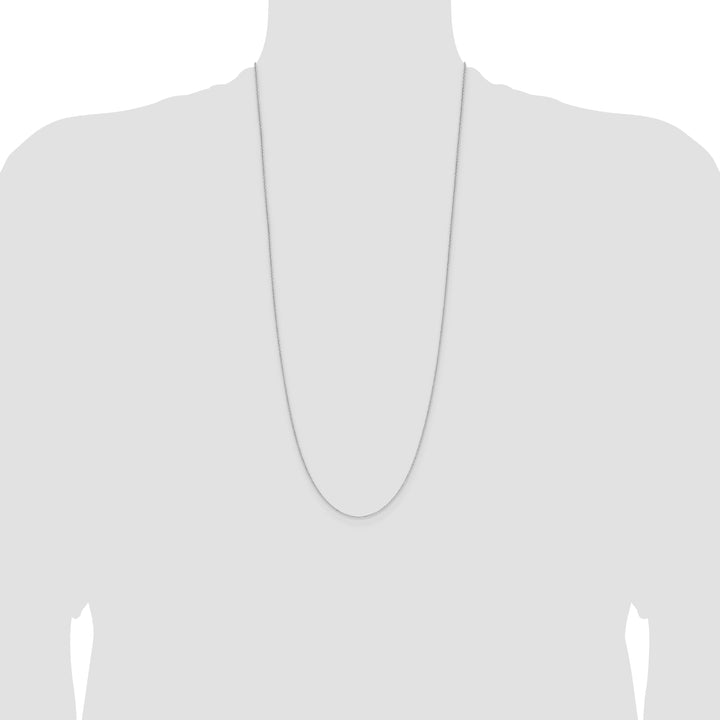 14k White Gold 1.0mm D/C Forzantine Cable Chain