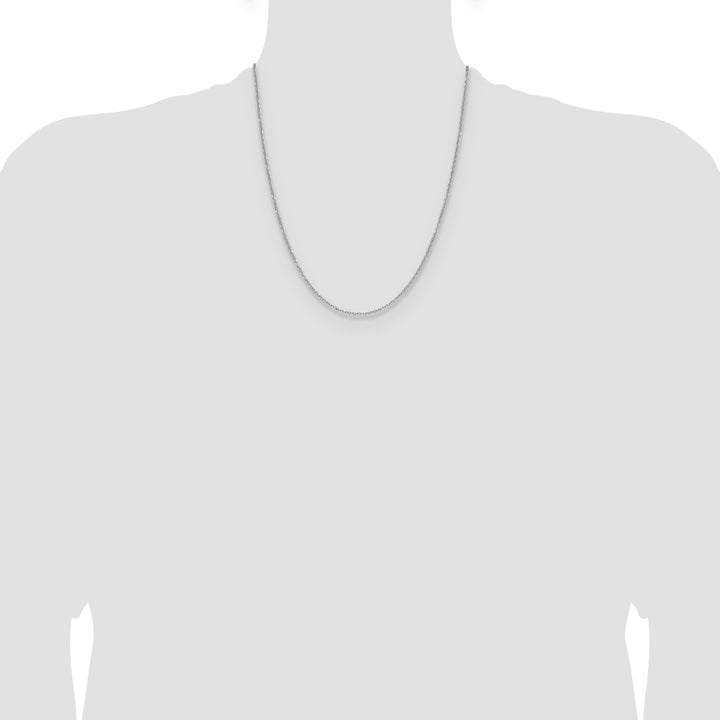 14k White Gold 1.4mm D/C Forzantine Cable Chain