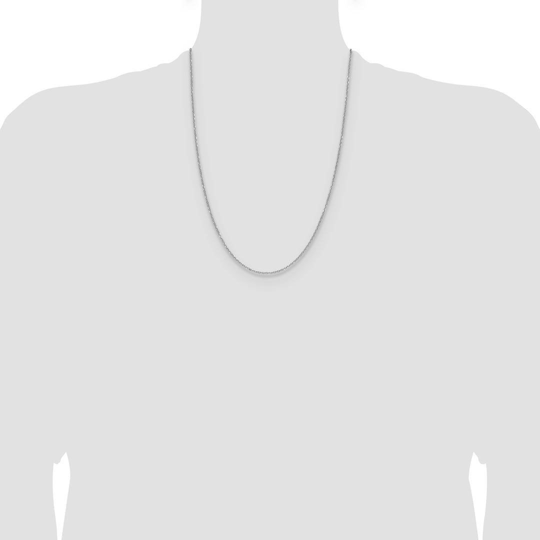 14k White Gold 1.4mm D/C Forzantine Cable Chain