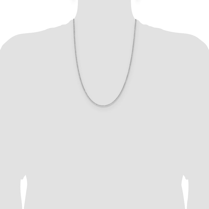 14k White Gold 1.4mm D/C Forzantine Cable Chain
