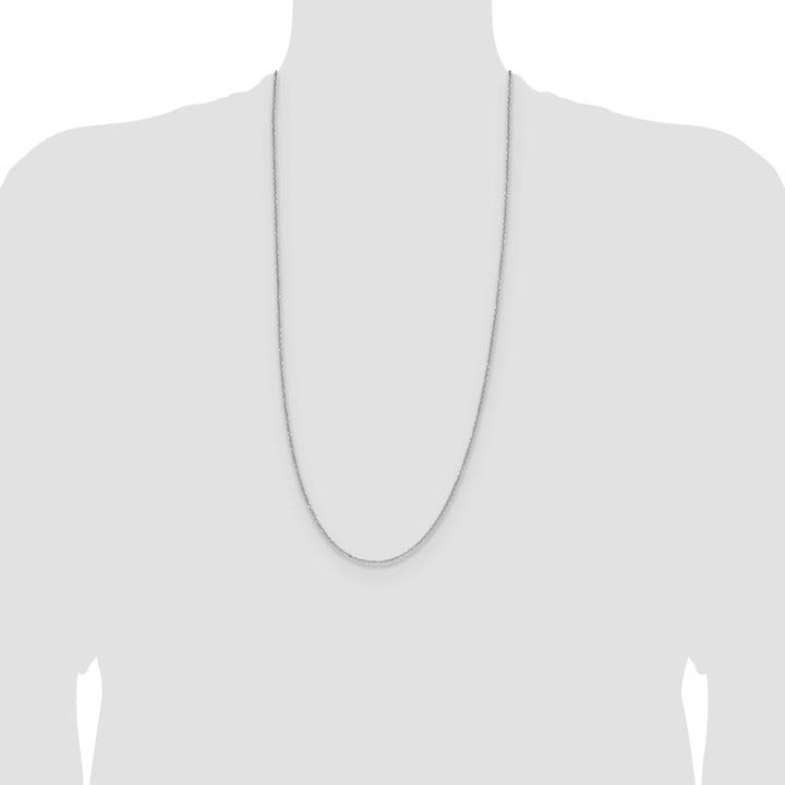 14k White Gold 1.4mm D/C Forzantine Cable Chain