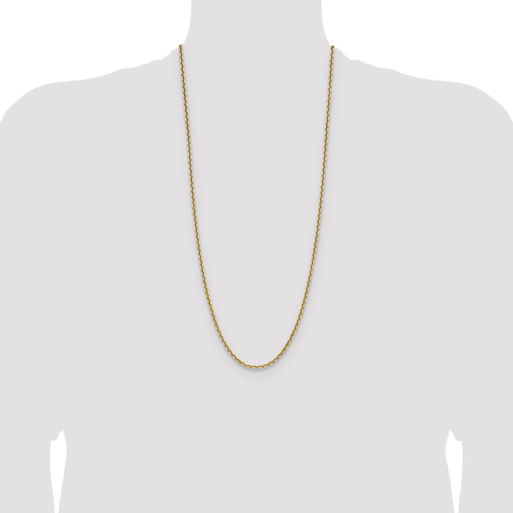 14k 3.25mm D/C French Link Chain