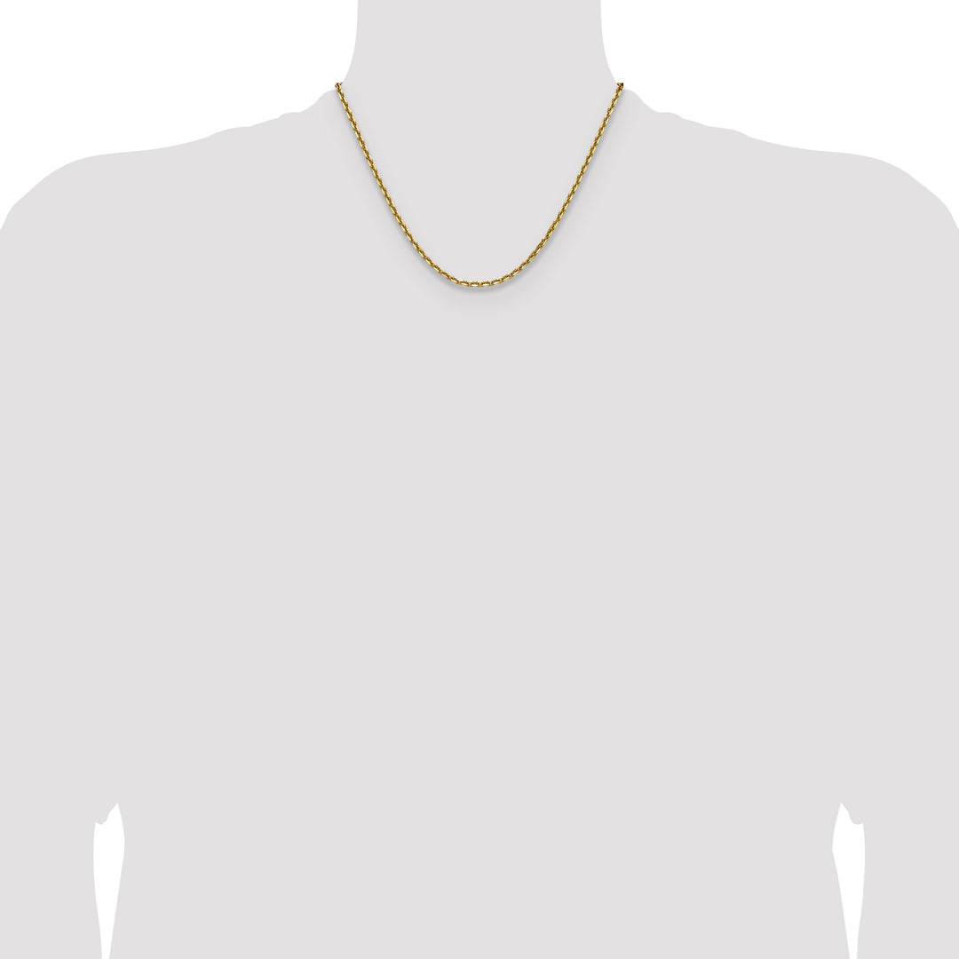 14k 3.25mm D/C French Link Chain