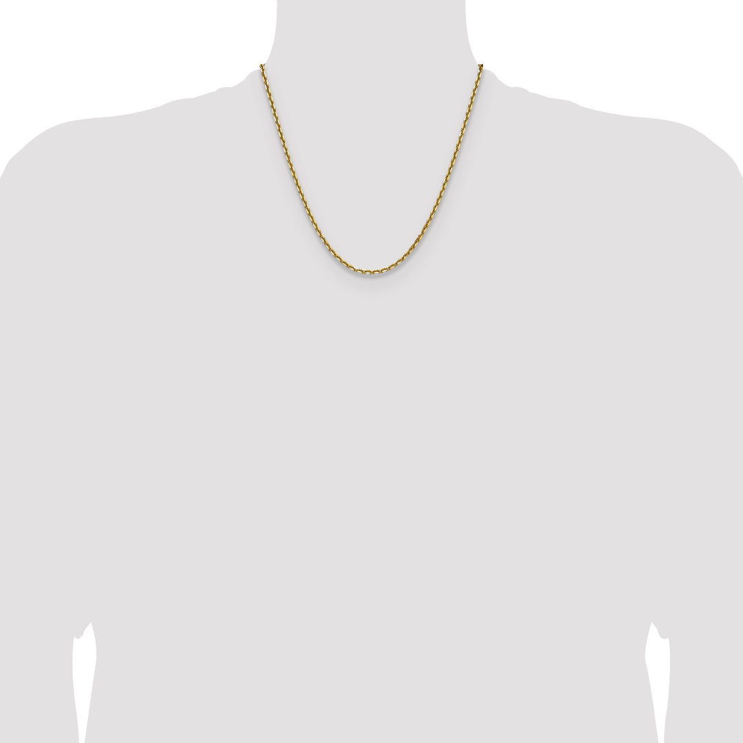 14k 3.25mm D/C French Link Chain