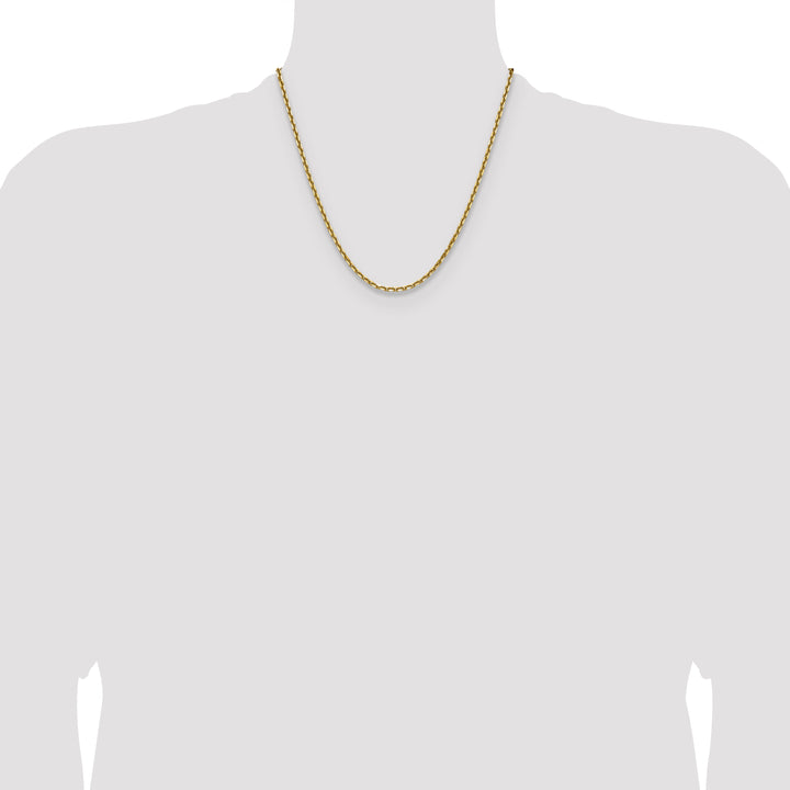 14k 3.25mm D/C French Link Chain