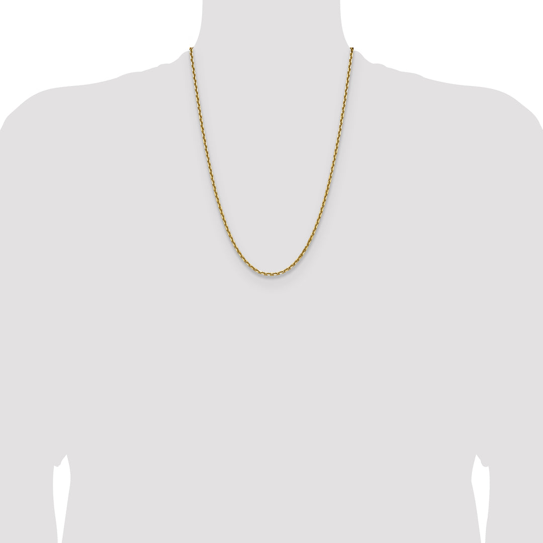 14k 3.25mm D/C French Link Chain