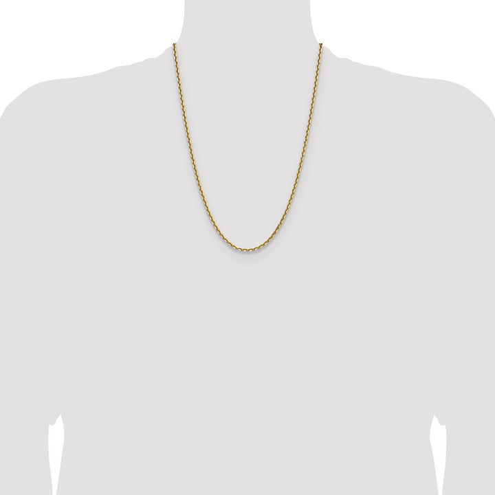 14k 3.25mm D/C French Link Chain