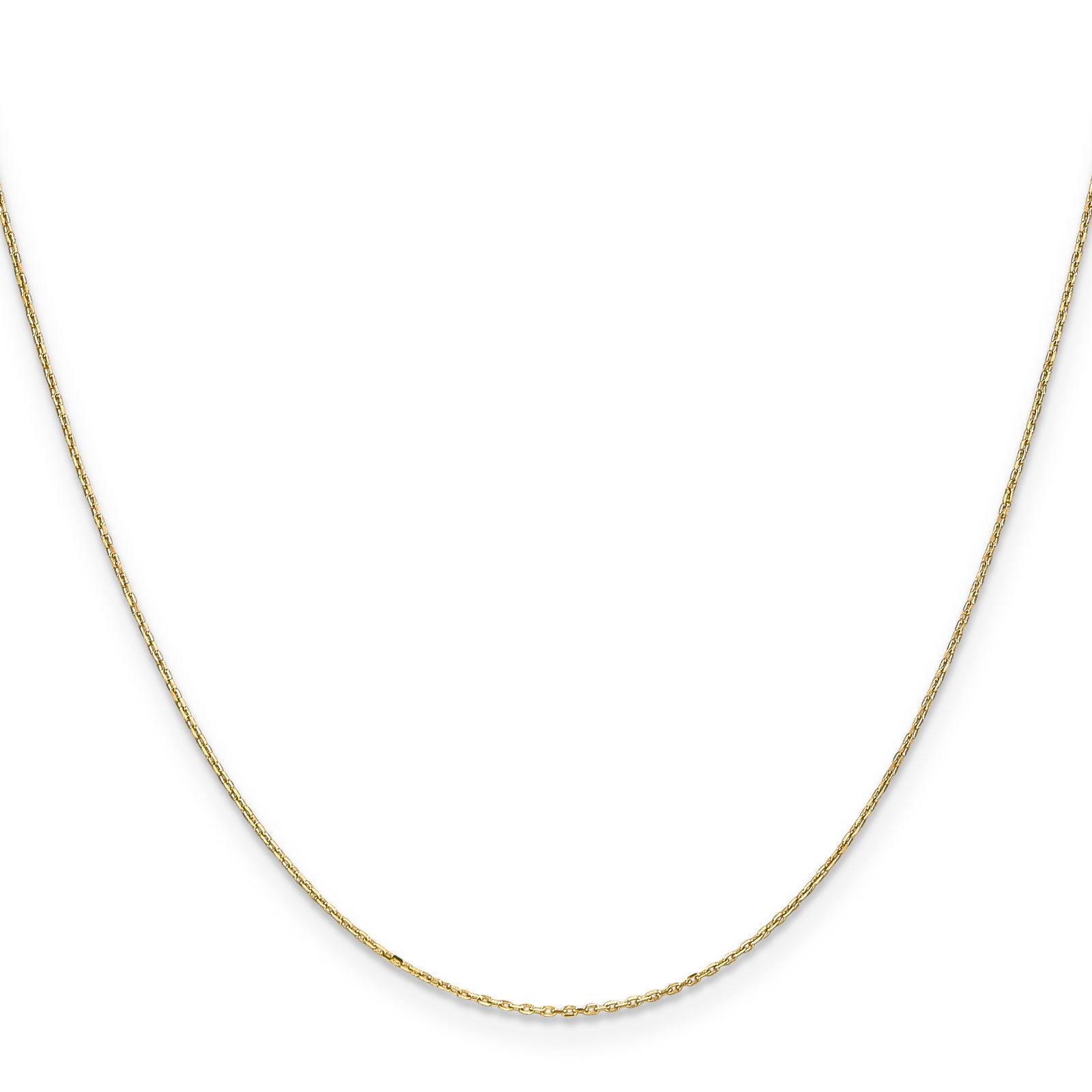 14k .8mm D/C Cable with Spring Ring Clasp Chain