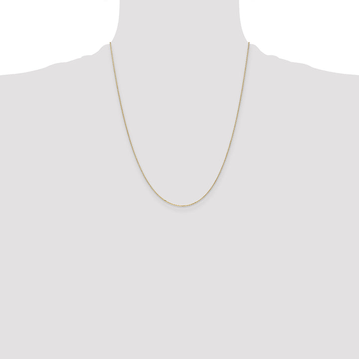 14k .8mm D/C Cable with Spring Ring Clasp Chain