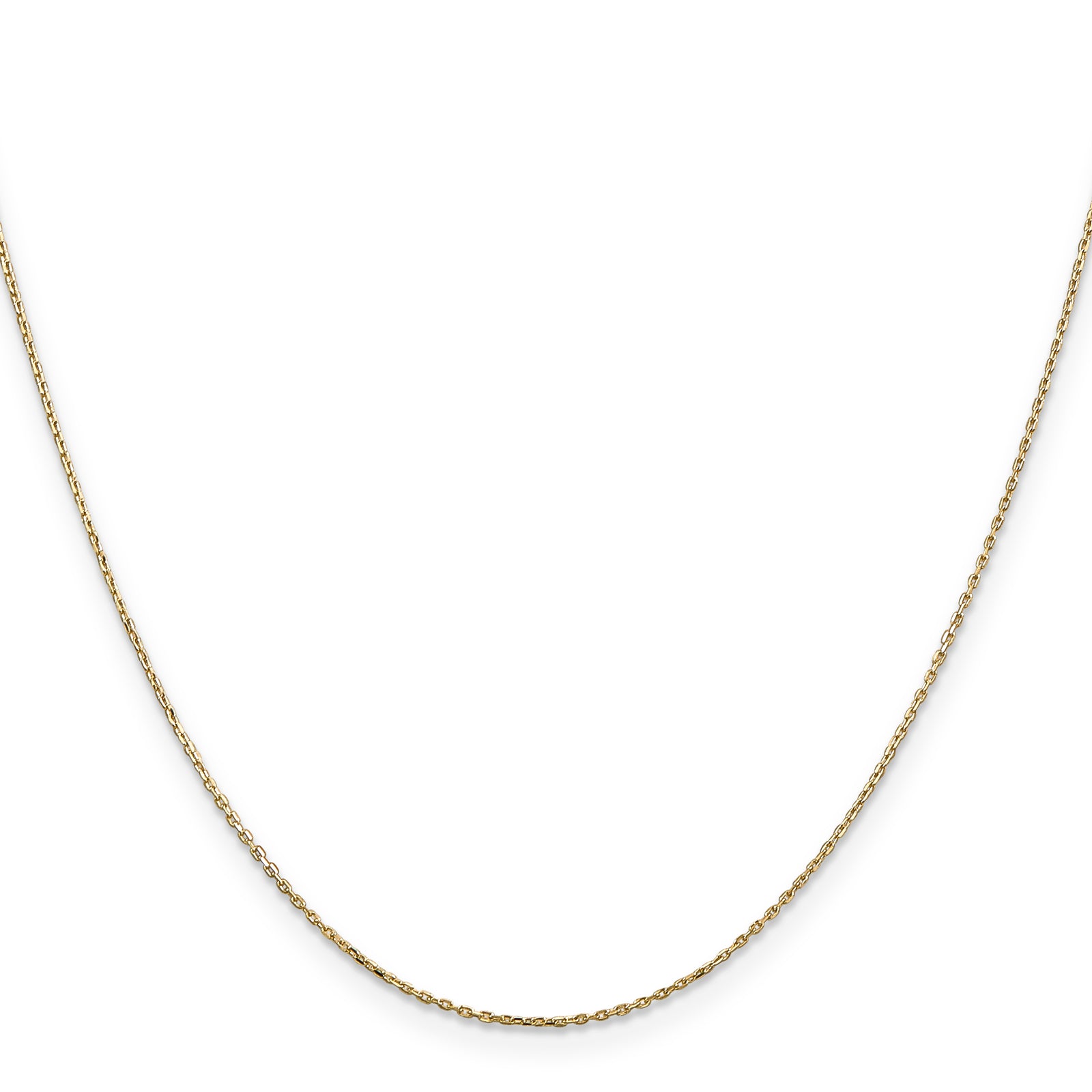 14k .8mm D/C Cable with Lobster Clasp Chain