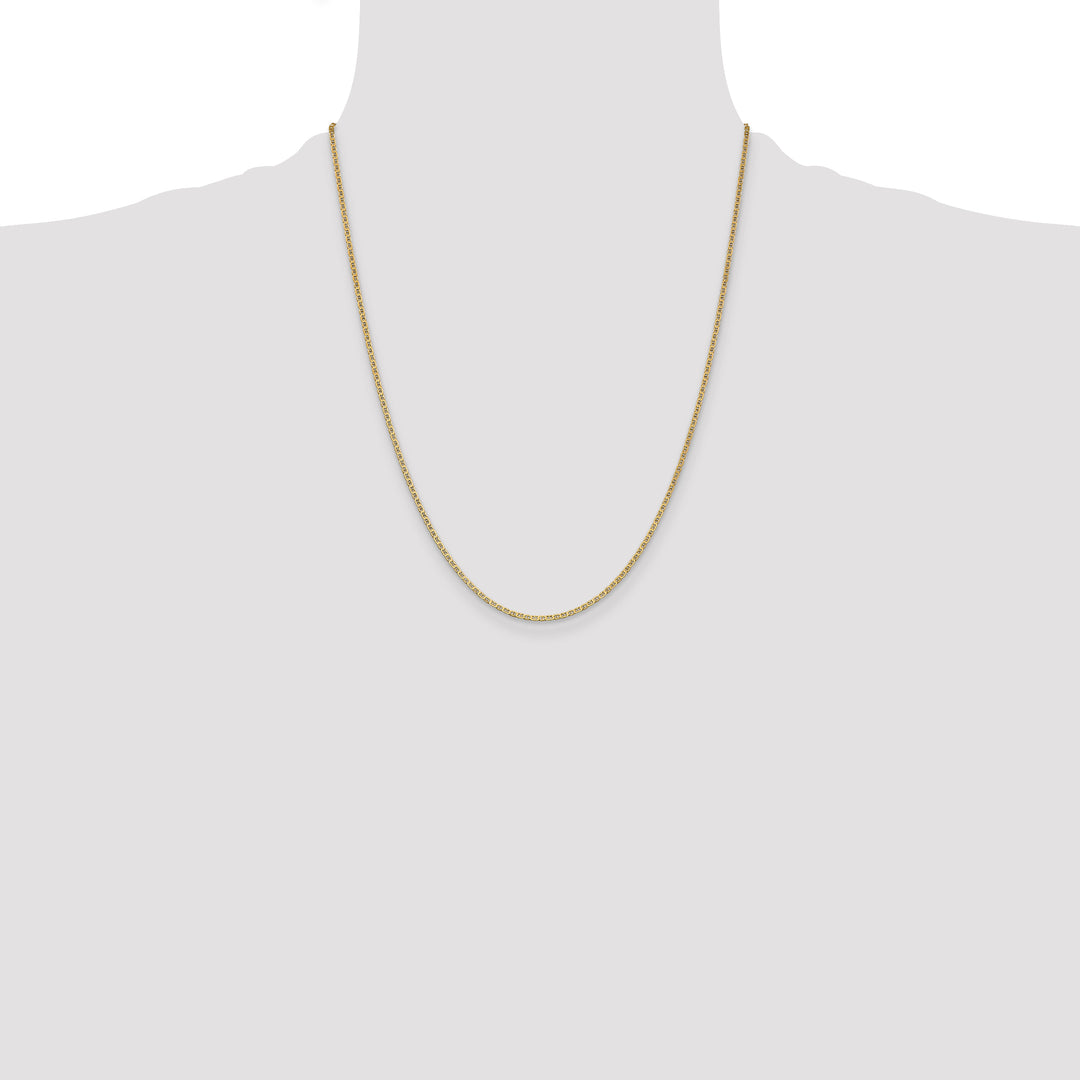 14k 1.5mm Lightweight Flat Anchor Link Pendant Chain
