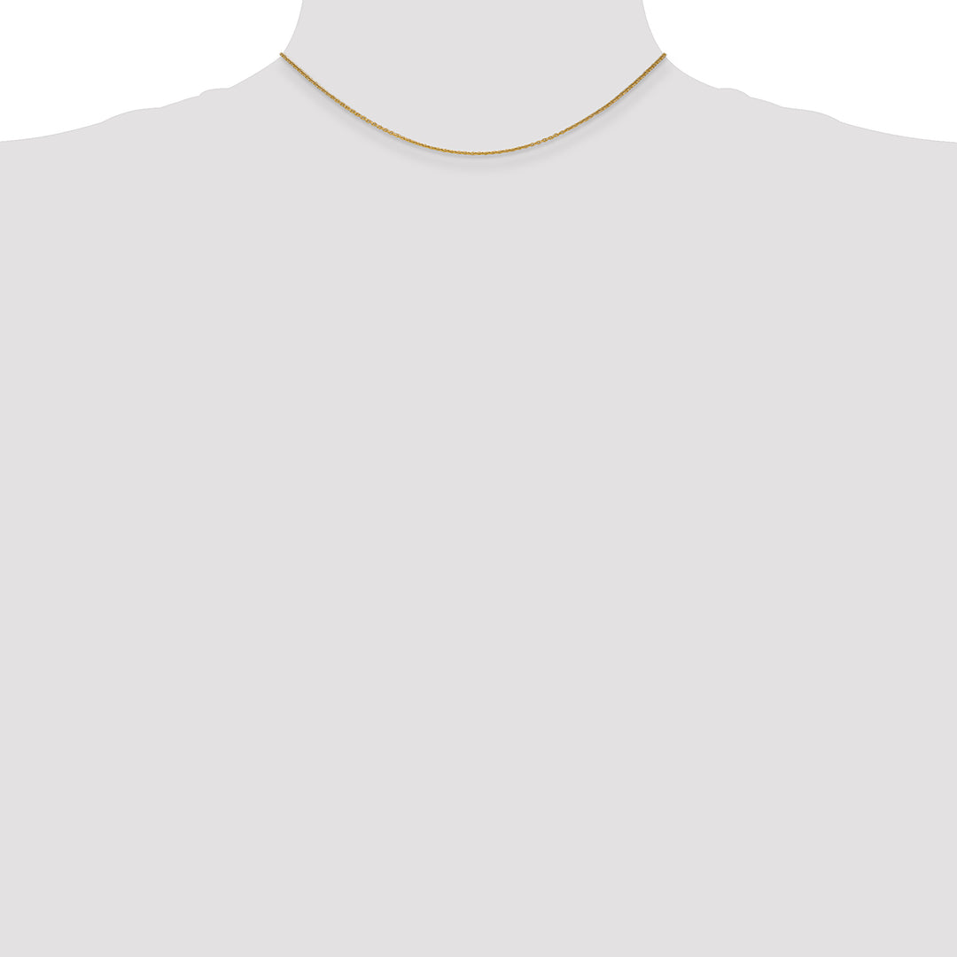 14k 1mm Round Open Link Cable Chain