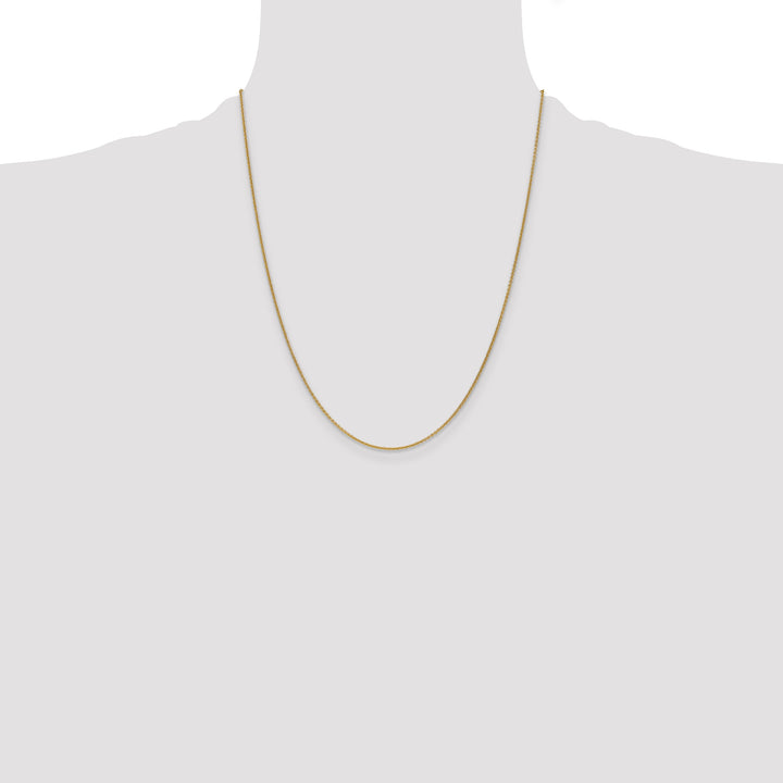 14k 1mm Round Open Link Cable Chain