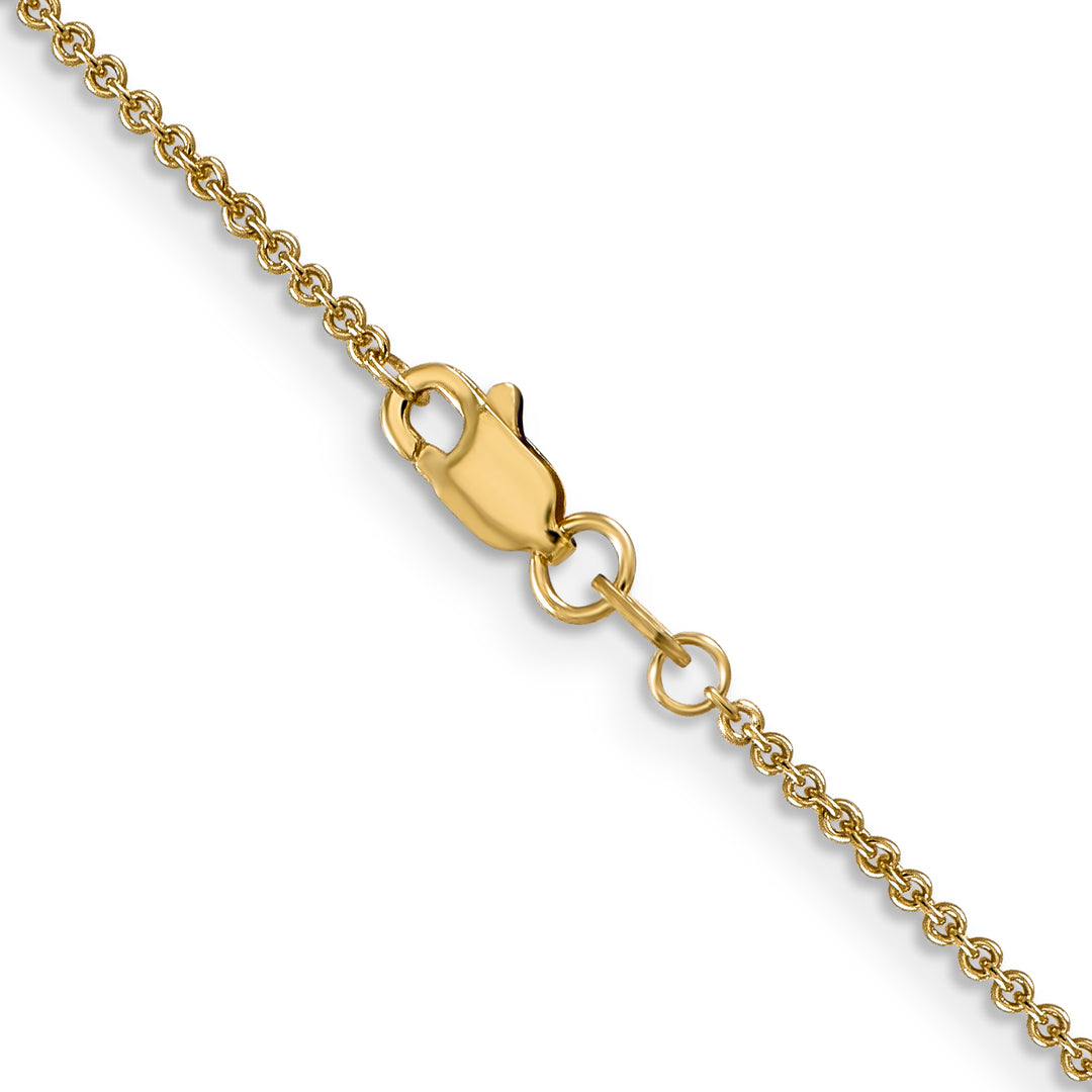14k 1.4mm Round Open Link Cable Chain