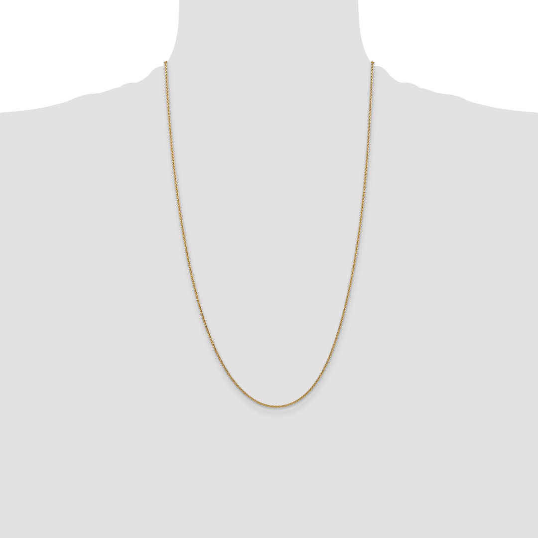 14k 1.4mm Round Open Link Cable Chain