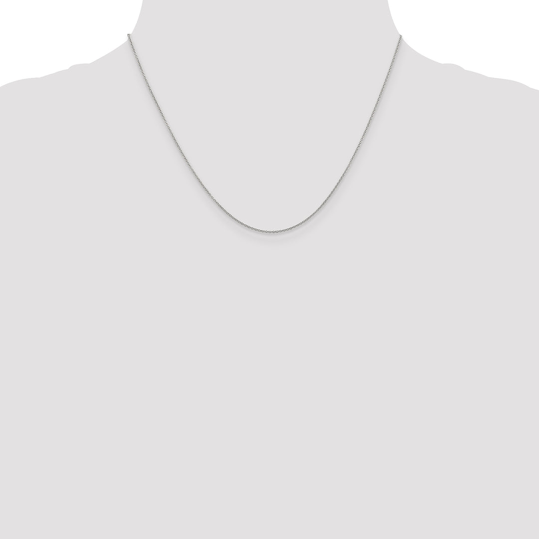14k White Gold .9mm Cable with Spring Ring Clasp Chain