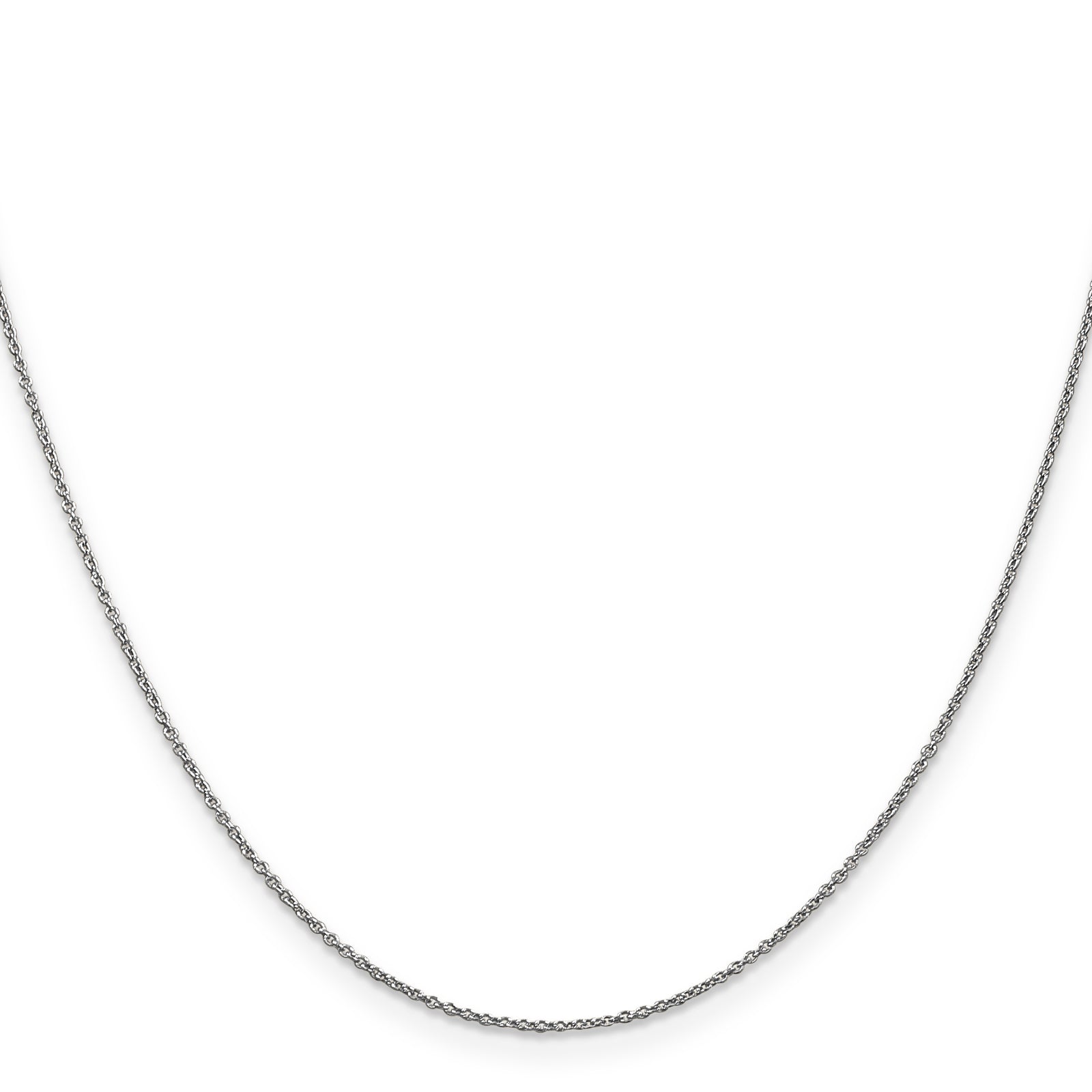 14k White Gold .9mm Cable with Lobster Clasp Chain