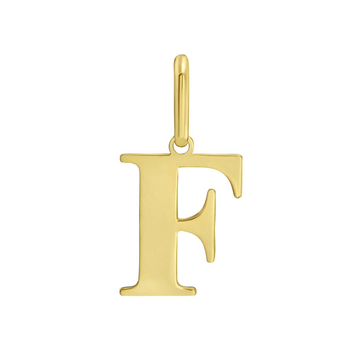 14K Gold Initial F Charm