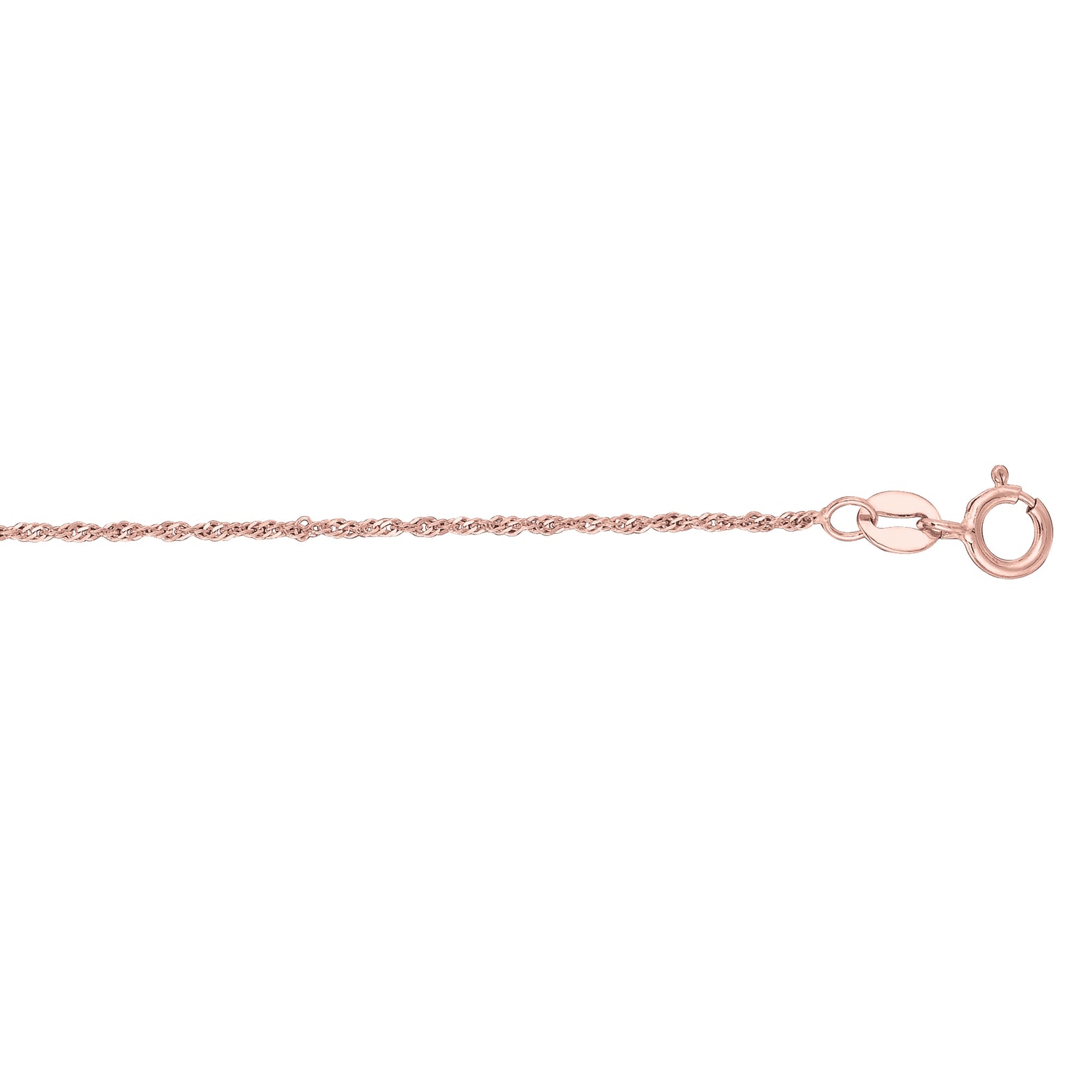 14K Gold 1.1mm Singapore Chain