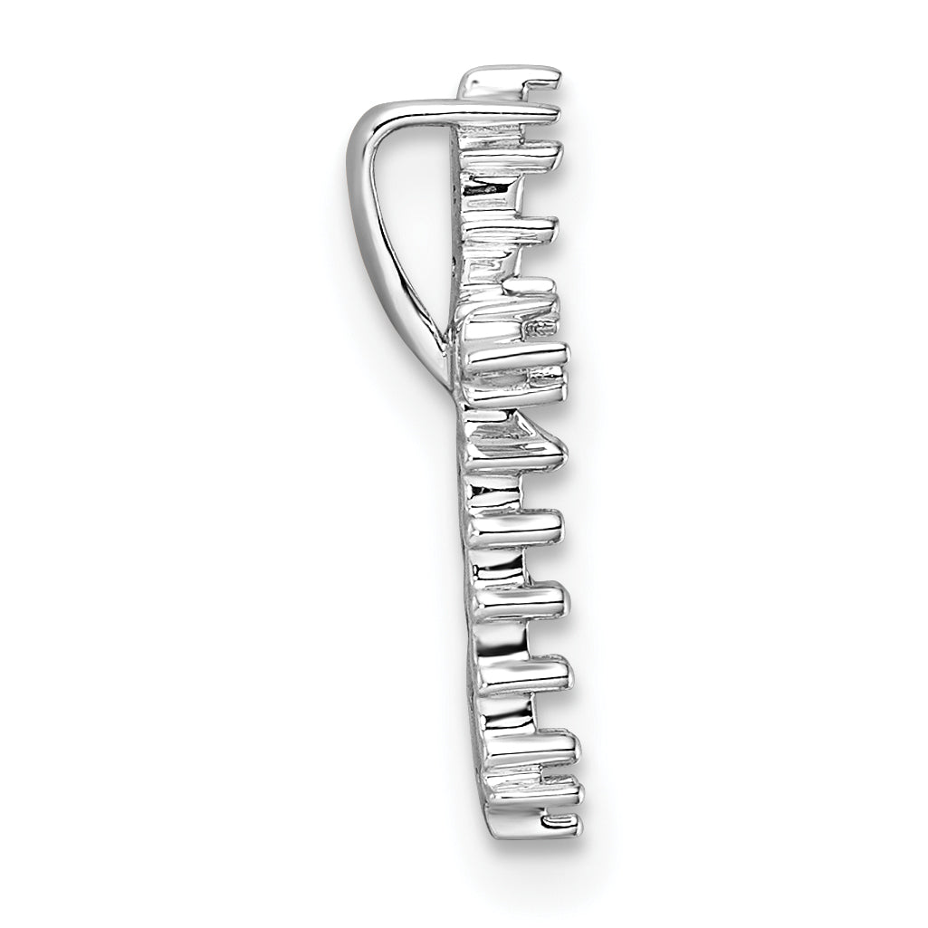 14k White Gold Diamond Cross Pendant Mounting