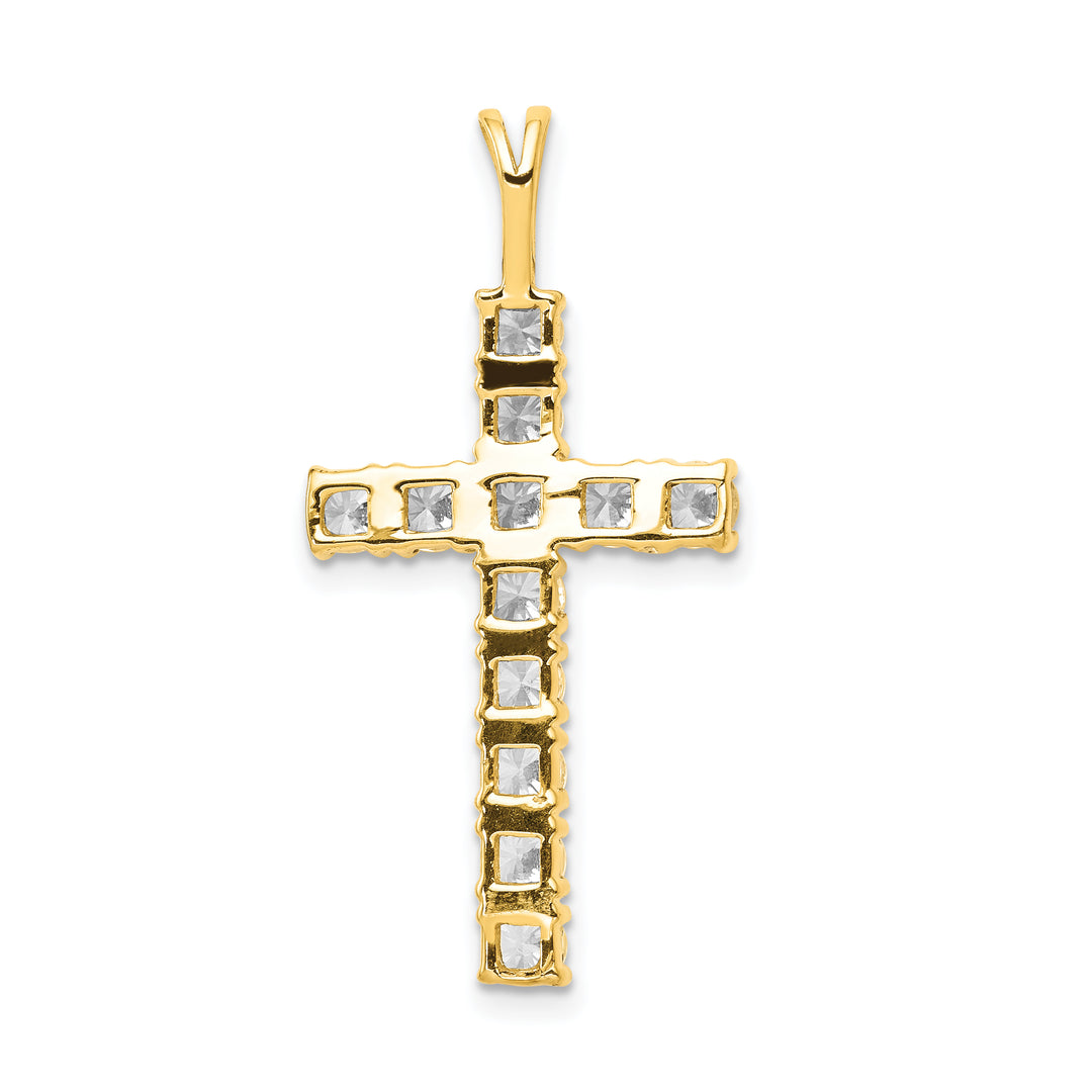 14k AA Diamond Latin Cross Pendant