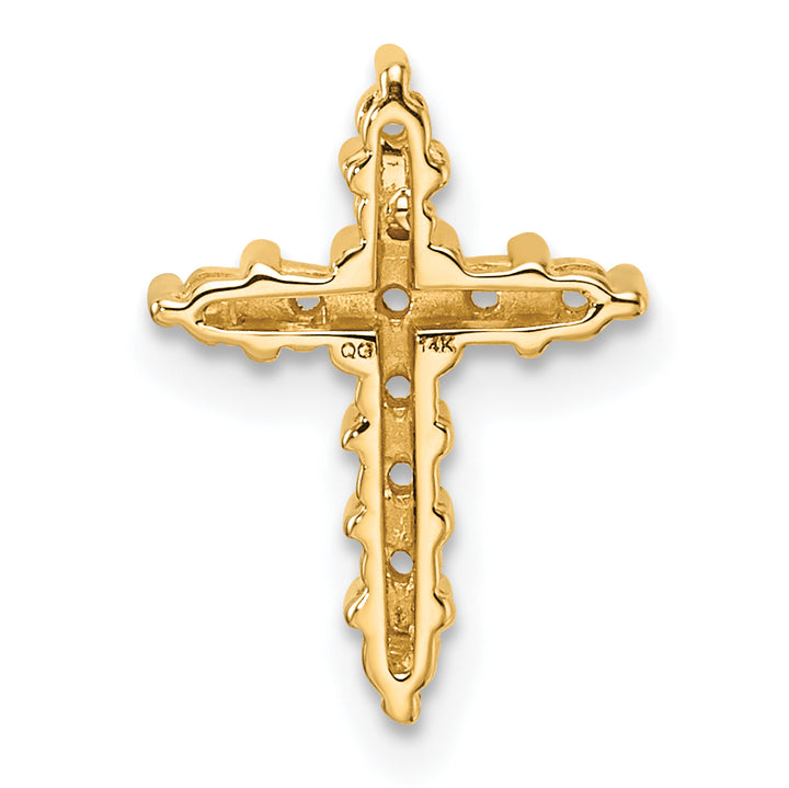 14k 1/3ct Cross Chain Slide Mounting