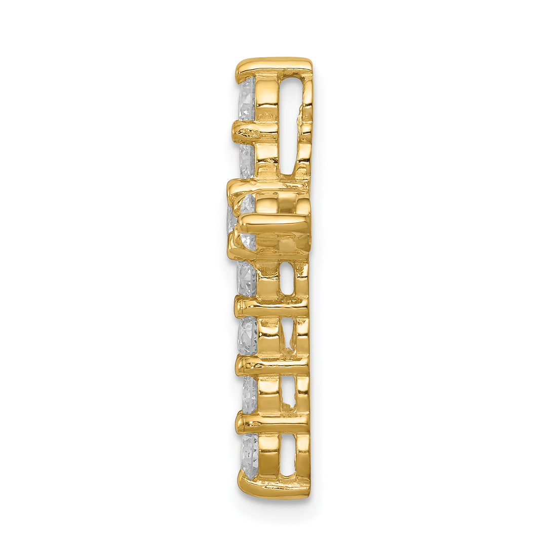 14k AA 1.25ct. Diamond Cross Chain Slide